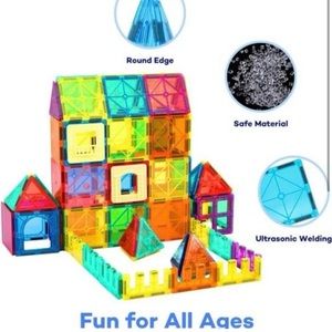Magnet Toys, 100 PCS for 3 Year Old Boys
and Girls Magnetic Tiles Building,